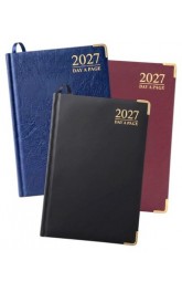 2027 Diary A4,Page A Day,Padded Giltedged
